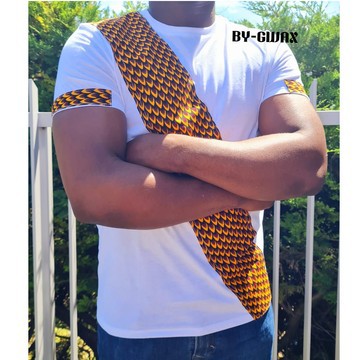 Yellow tortoiseshell wax t-shirt