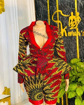 Ankara women two piece, african wax print dress set, african women top and pants