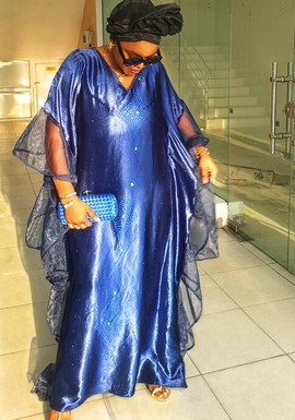 Boubou de femme africaine de luxe embelli pour les mariages/occasions spéciales/taille plus/vêtements pour femmes