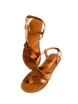 Sandale en cuir véritable haute qualité fait main mode femme