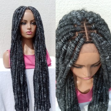 Salt and pepper locs,grey locs, grey Faux locs,free shipping