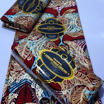 London Gold Osikani/  Embellished Super wax/ 6 yards