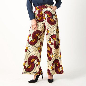 Pantalon taille haute multicolore