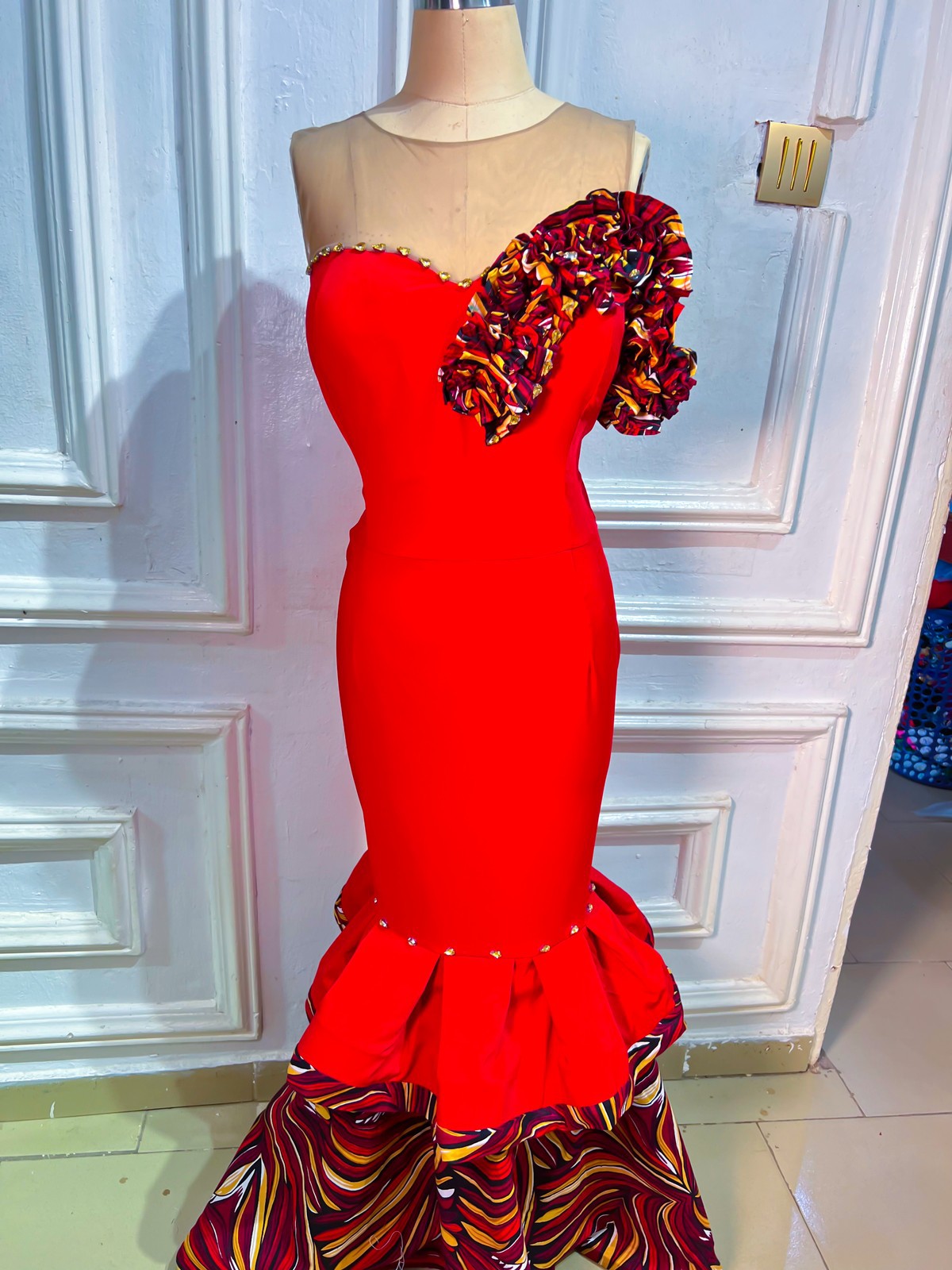 Ankara flared dress,ankara gown, African print long dress by miniekut-d - ANKA Ankara flared dress,ankara gown, African print long dress by miniekut-d - ANKA