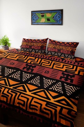 Bogolan African Print Bedding Duvet and Pillow Sets (MORE SIZES AVAILABLE)