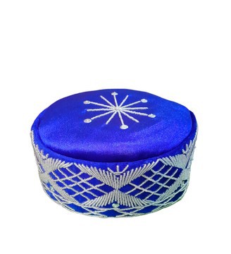 Velvet Stoned Crown Wedding Hat,  Traditonal Beaded Cap, African Mens Hat, African Wedding Hat