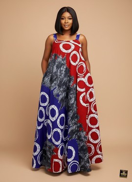 Adire Maxi Kaftan