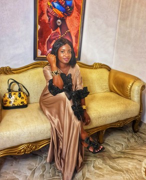 Femme africaine Robe caftan en soie exquise/Vêtements pour femmes/Taille Plus/Mariages/Occasions spéciales