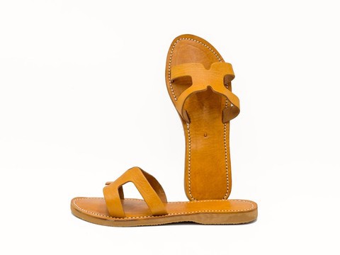 Sandale en cuir véritable haute qualité fait main mode femme