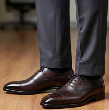 Men's Oxford Dress Shoes | Brown &amp; Black Business Lace Up Brogues | Formal Office Wear
