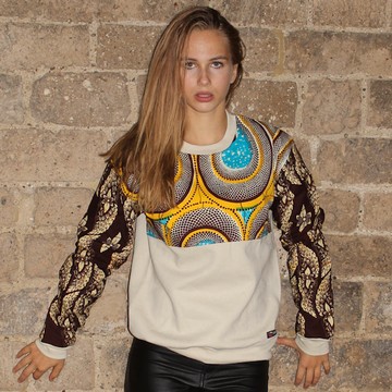 Sweatshirt Ecru theme Serpent