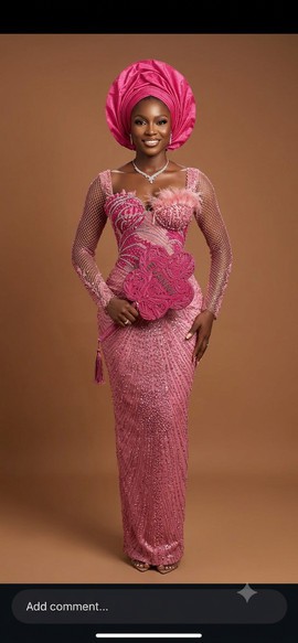 Luxury Fuchsia and Rose Pink Heavily Beaded Corset Gown