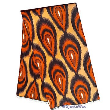 Tissu pagne Flamme Cameroun en coton léger 2 yards