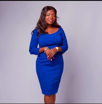Mid length African dress for women