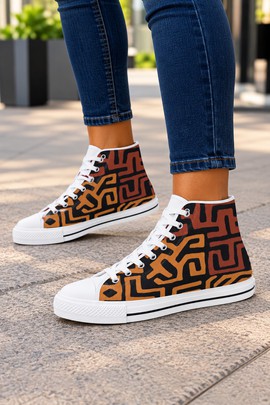 Robe midi à col en V et manches courtes pour femme en imprimé africain | Robe midi en imprimé africain | Bynelo