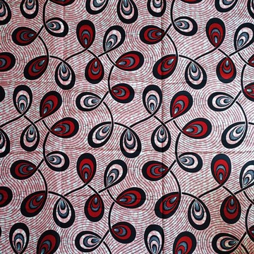COUPON FABRIC WAX AFRICAN WEDDING FLOWER PATTERN