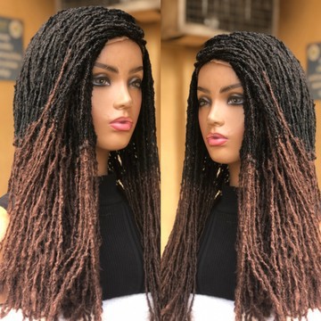 18inches ombre sisterlocs ,head band, wig for black women