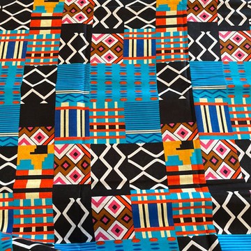 Multicolor Tribal Print Geometric Colorful Design Cotton Fabric - By the Yard