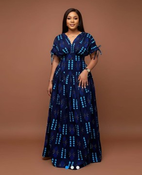 Navy Blue  Adire Kaftan