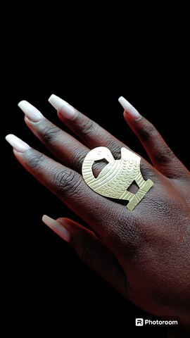 Bague Sankofa en Bronze