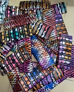 Handmade Batik, Adire 5 yards, African Cotton Batik, Nigerian Tie Dye, Mali Kampala