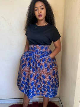 Mid-length wax skirt