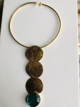 Elegant brass necklace, gift for a loved one