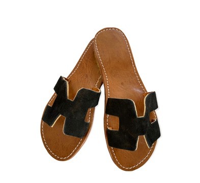 Sandale en cuir véritable haute qualité fait main mode femme