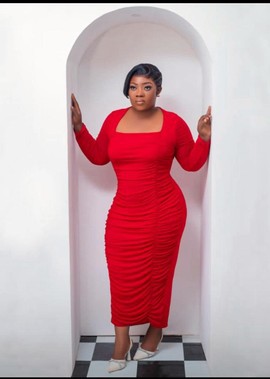 Robe africaine mi-longue pour femme