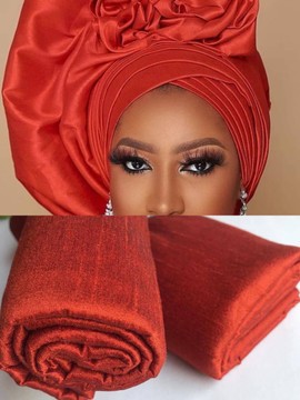 African Raw Silk Headwrap/ 2 Yards/ Raw Silk Gele