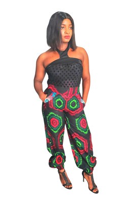 Tolani African Woman Wax/Ankara Harem Pants For Beautiful Days