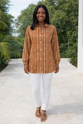 The Tribal Colorwave Shirt Dress – Movement in every shade