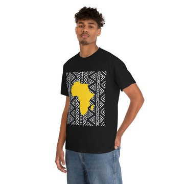 Bogolan African Print T-Shirt | Traditional Mud Cloth Inspired Tee | Afro Cultural Cotton Shirt