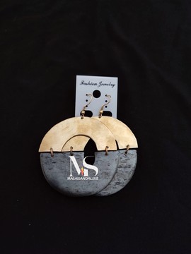 Brass earrings , brass and bone earrings , Wholesale brass earrings
