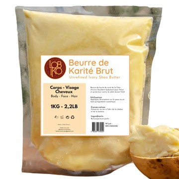 1kg Raw, raw, pure unrefined shea butter 100% natural - Raw african ivoiry shea butter