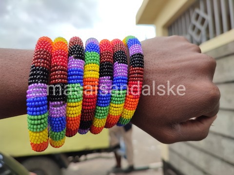 Maasai bracelets , African bracelets , Beaded wrist bracelets , African bangles
