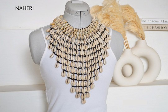 African Tribal Cowrie Shells necklace