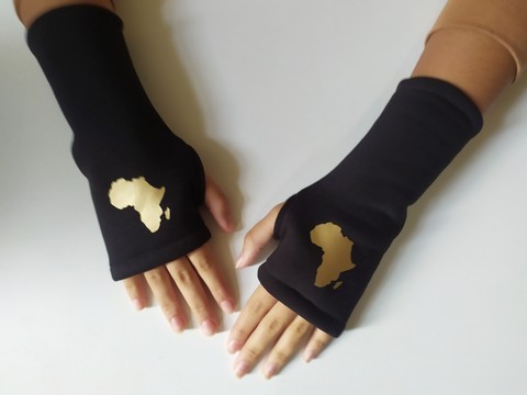 Gold Africa Mittens