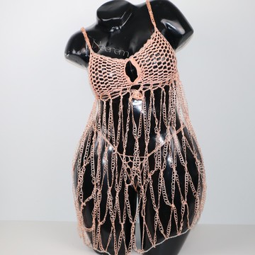 Handmade lingerie, Senegalese nightgown, handcrafted, knitted lingerie