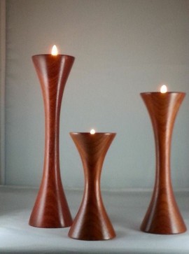 Candle stick holders/ candle decor/a set of 3 candle holders/ wooden candle holders