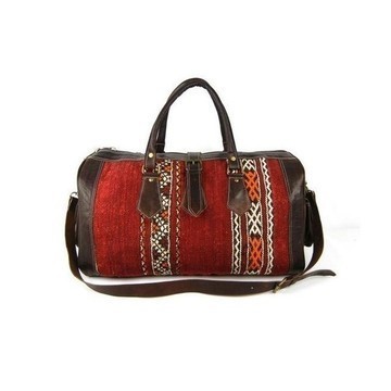 Genuine Leather Travel Bag Handmade in Morocco