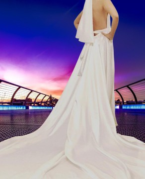 Robe volante, flying dress, robe satin convertible, robe pour photoshoot