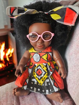 12 inch African -American Doll// Reyna doll