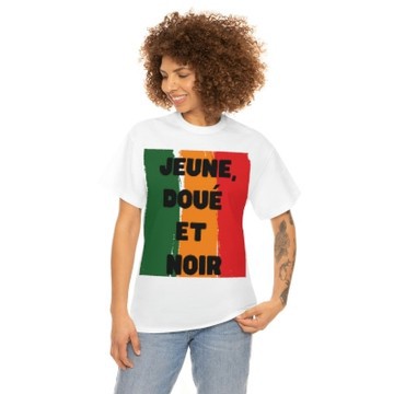 French moto young, gifted and black  style T-shirt