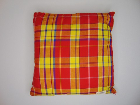Handmade Madras Cushion