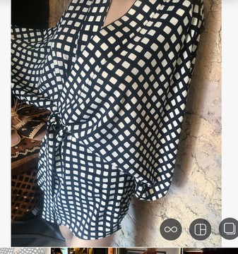 Checkered kimono