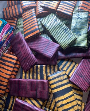 Handmade Batik, Adire 5 yards, African Cotton Batik, Nigerian Tie Dye, Mali Kampala