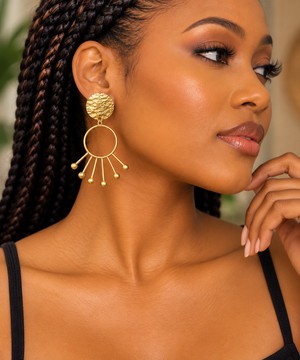 Boucles d’oreilles en laiton Solstice