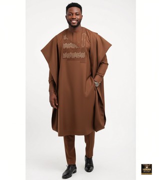Brown Agbada set