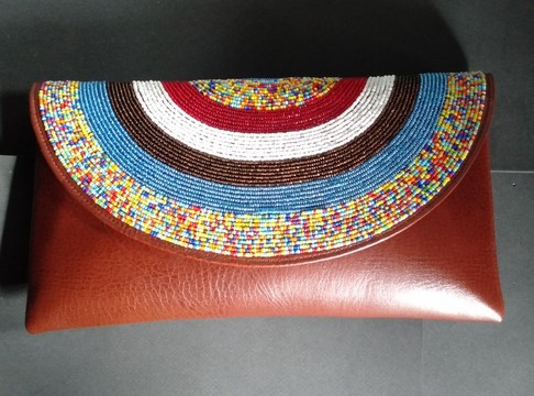 Pochette, sac perlé, sac africain, sac multicolore, sac cadeau